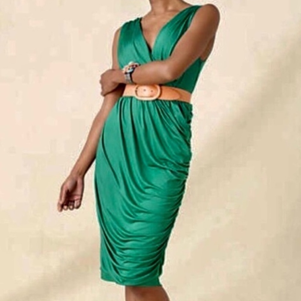 Anthropologie Deletta Green dress